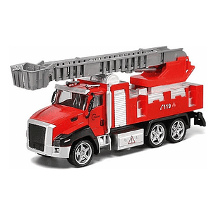 Carro De Bomberos Juguete Metal Luz Y Sonido - Ps
