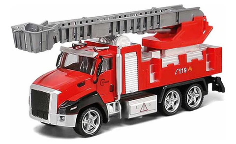 Carro De Bomberos Juguete Metal Luz Y Sonido - Ps