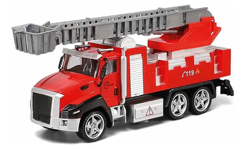Carro De Bomberos Juguete Metal Luz Y Sonido - Ps 1