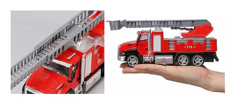 Carro De Bomberos Juguete Metal Luz Y Sonido - Ps
