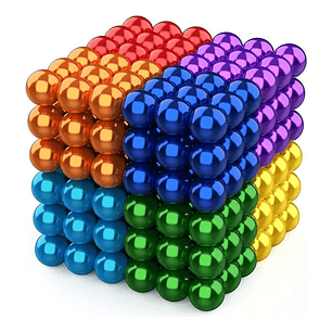 Cubo Didáctico Magnetico De 216 Bolitas 3mm Multicolor - Ps