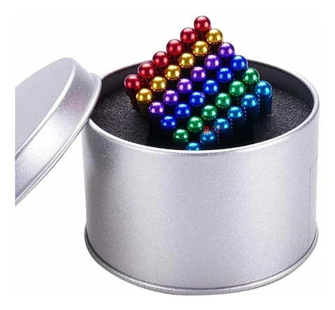 Cubo Didáctico Magnetico De 216 Bolitas 3mm Multicolor - Ps