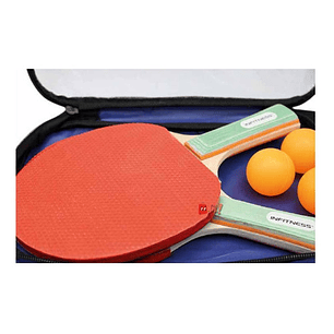Set 2 Paletas Ping Pong Estuche + 3 Pelotas - Ps