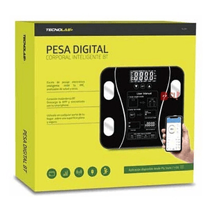 Pesa Digital Bluetooth Smartphone Medición Imc 180kg - Ps