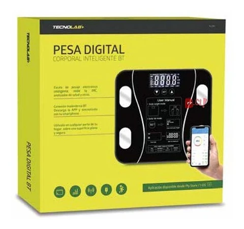Pesa Digital Bluetooth Smartphone Medición Imc 180kg - Ps