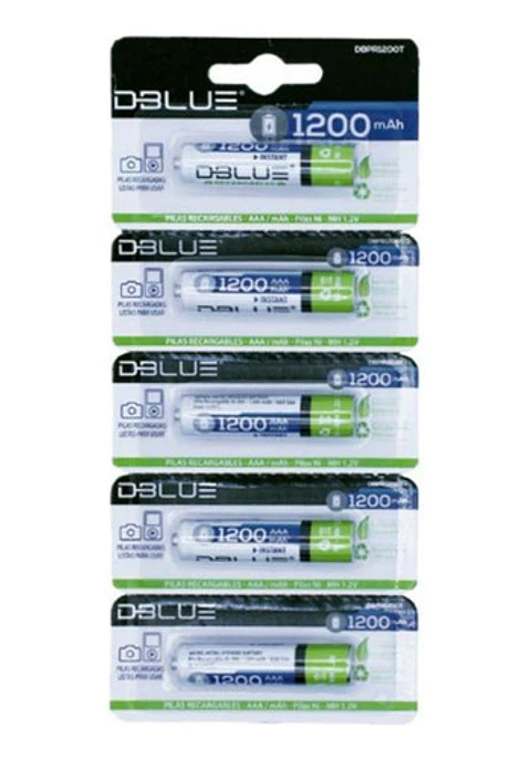 Pack 5 Pilas Recargables Aaa 1200mha - Ps