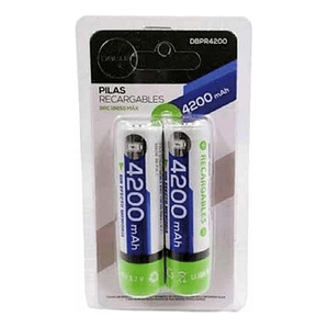 Pack De 2 Pilas 18650 Recargables 4200mah - Ps