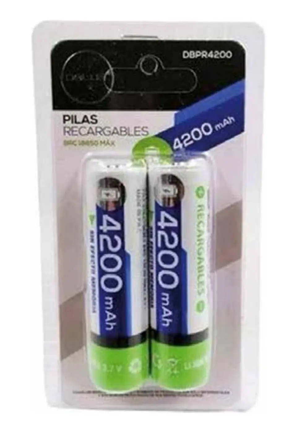 Pack De 2 Pilas 18650 Recargables 4200mah - Ps 1