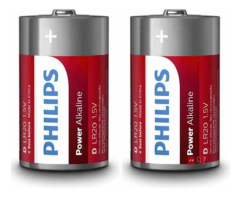 Pack 2 Pilas Alcalinas D Philips - Ps