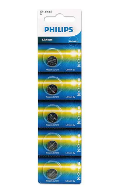 Pack 5 Pilas Cr1216 Philips - Ps