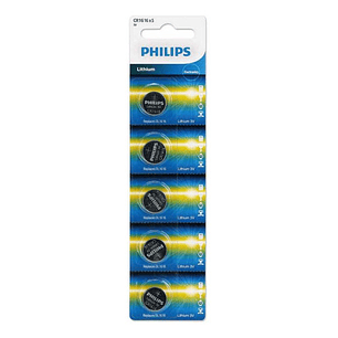 Pack 5 Pilas Cr1616 Philips - Ps