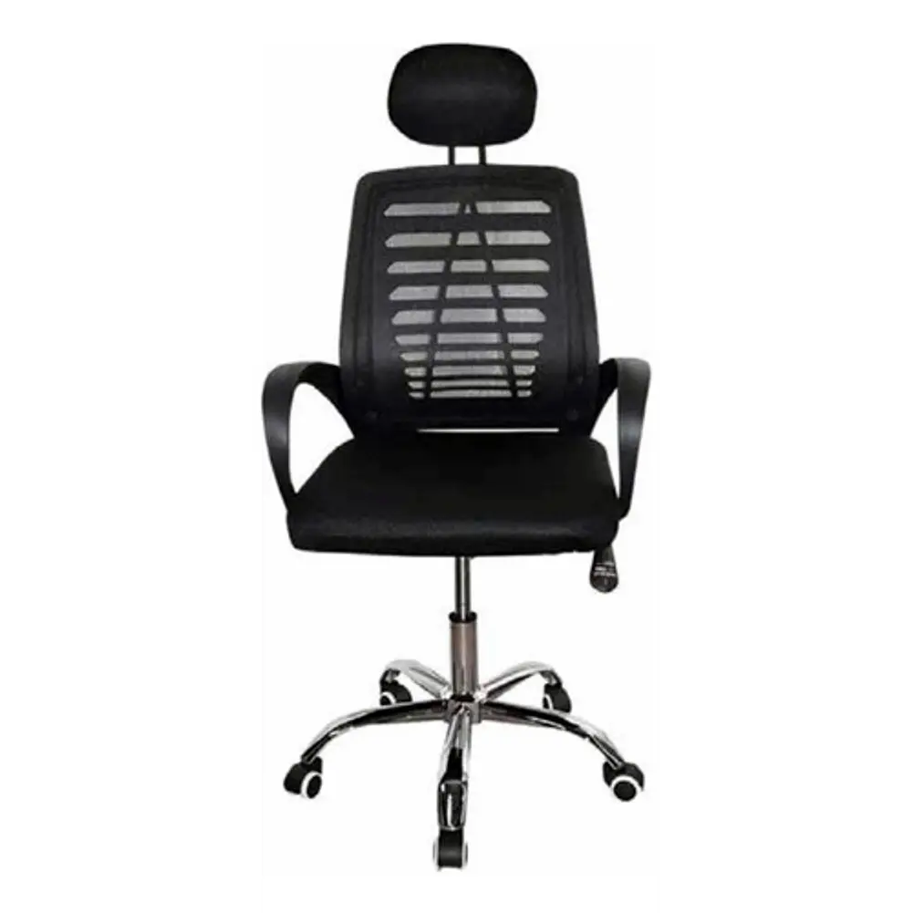 Silla De Oficina Con Apoya Brazos Color Negro - Ps 1