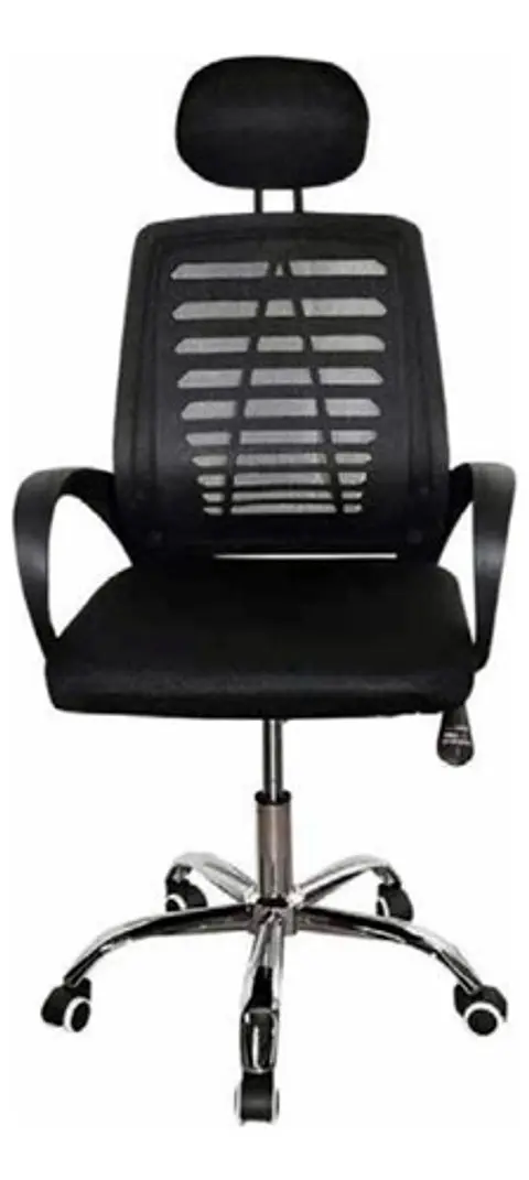 Silla De Oficina Con Apoya Brazos Color Negro - Ps
