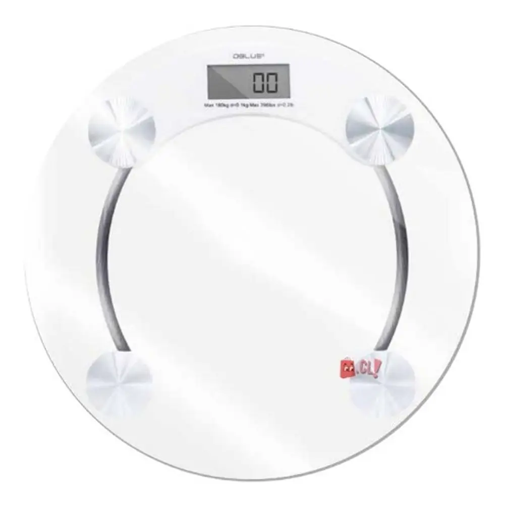 Pesa De Baño Material Vidrio Templado 180kg Redonda - Ps 1