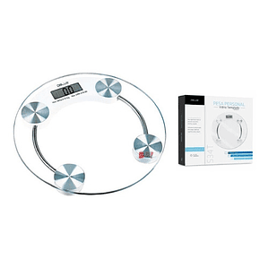 Pesa De Baño Material Vidrio Templado 180kg Redonda - Ps