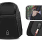Mochila Antirrobo Impermeable Usb Negro - Ps - Miniatura 1
