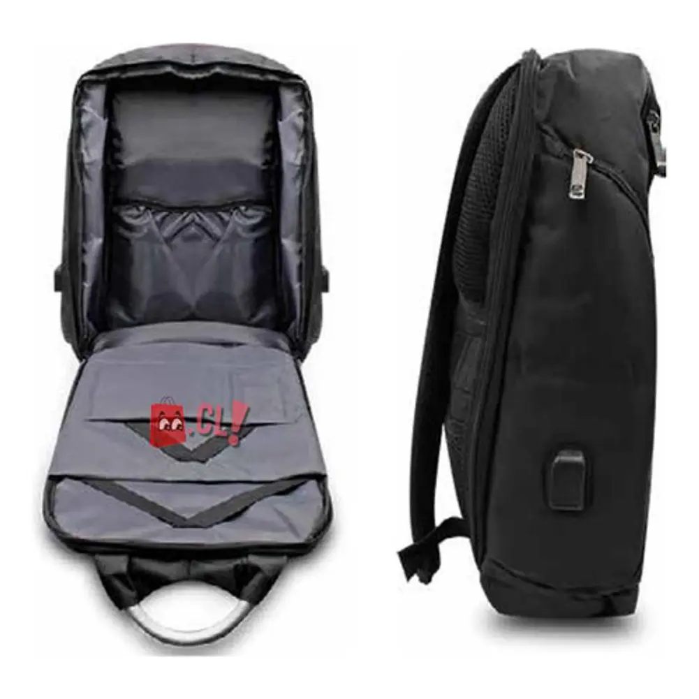 Mochila Antirrobo Impermeable Usb Negro - Ps 2