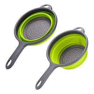 Colador De Silicona Plegable Con Mango - Ps