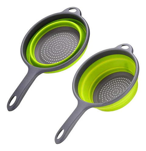 Colador De Silicona Plegable Con Mango - Ps