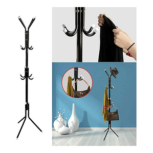 Perchero De Pie Para Ropa Con Doce Ganchos - Ps