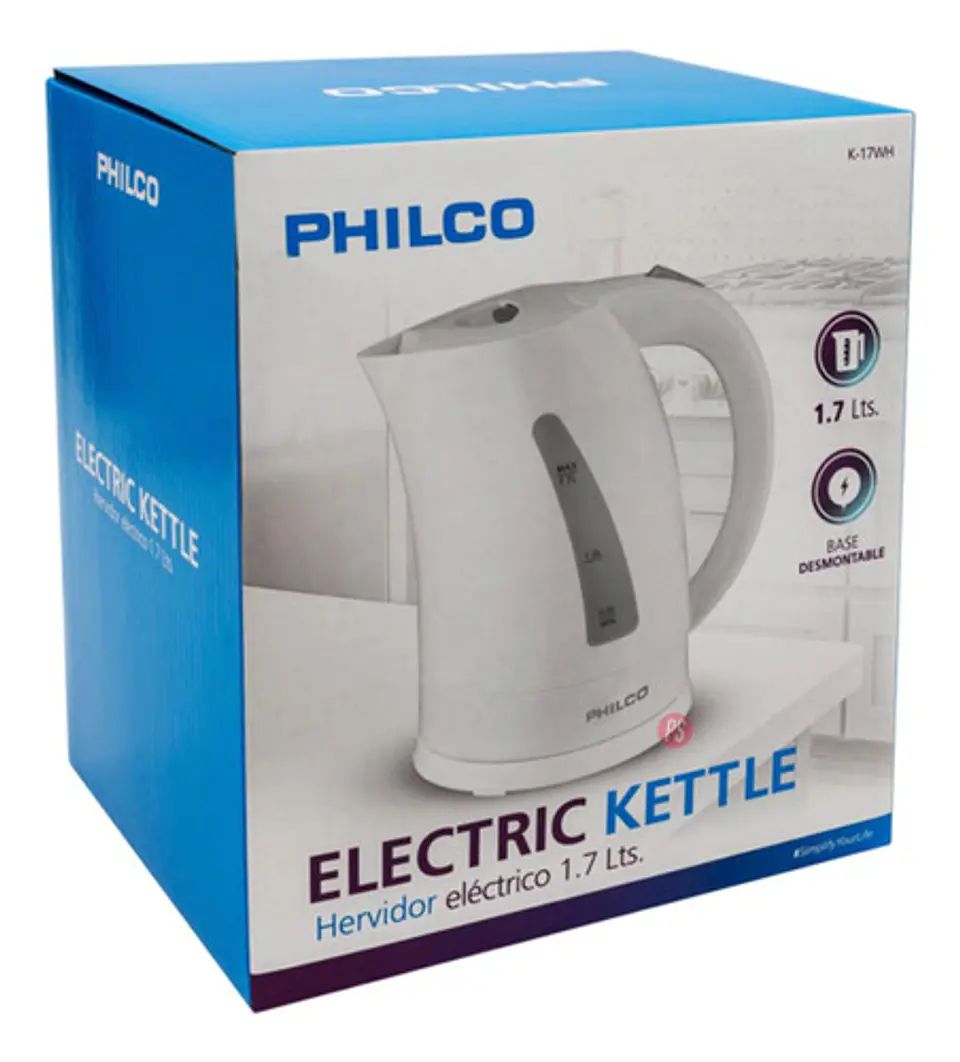 Hervidor Eléctrico 1.7lts Philco 2200w Color Blanco - Ps 3