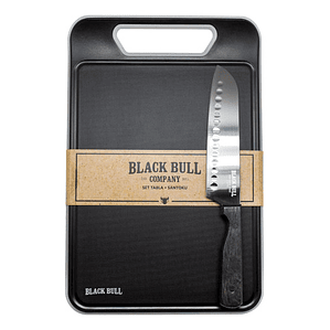 Set Tabla Para Cortar + Cuchillo Santoku 7 Pulgadas Black Bull - PS