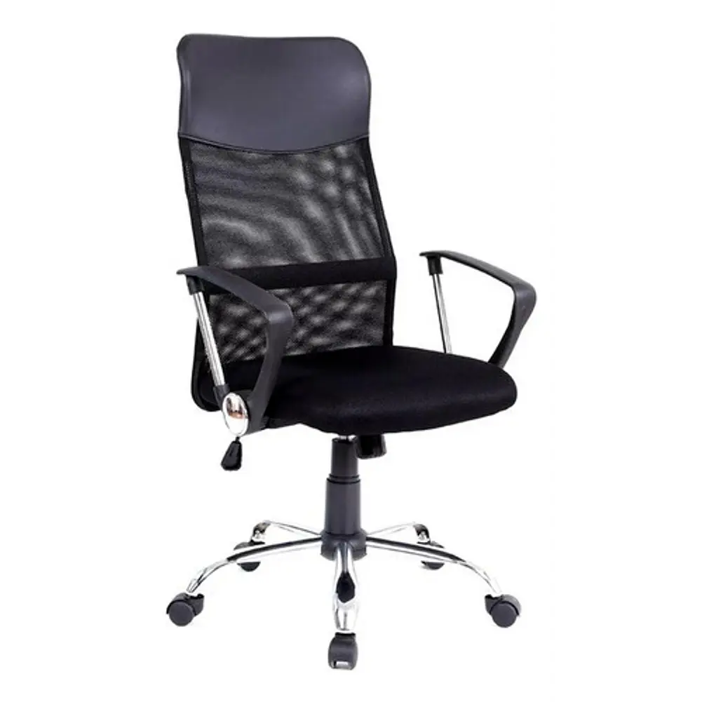 Silla Oficina Respaldo Malla Tipo Dallas Negro - Ps 1