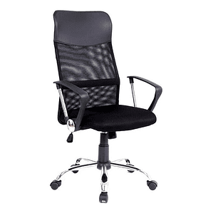 Silla Oficina Respaldo Malla Tipo Dallas Negro - Ps