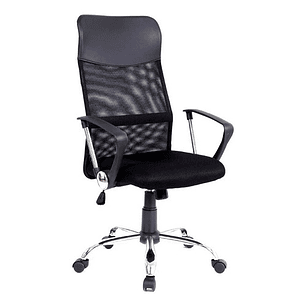 Silla Oficina Respaldo Malla Tipo Dallas Negro - Ps