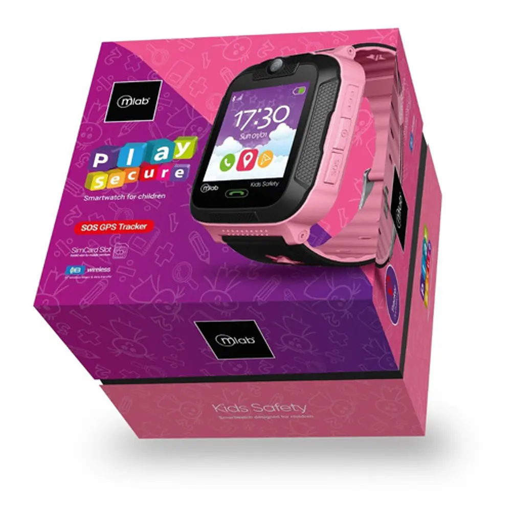 Reloj Inteligente Smartwatch Mlab Para Niños/as Rosado Gps 2