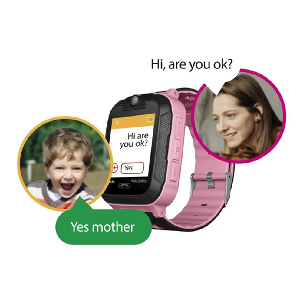 Reloj Inteligente Smartwatch Mlab Para Niños/as Rosado Gps 3