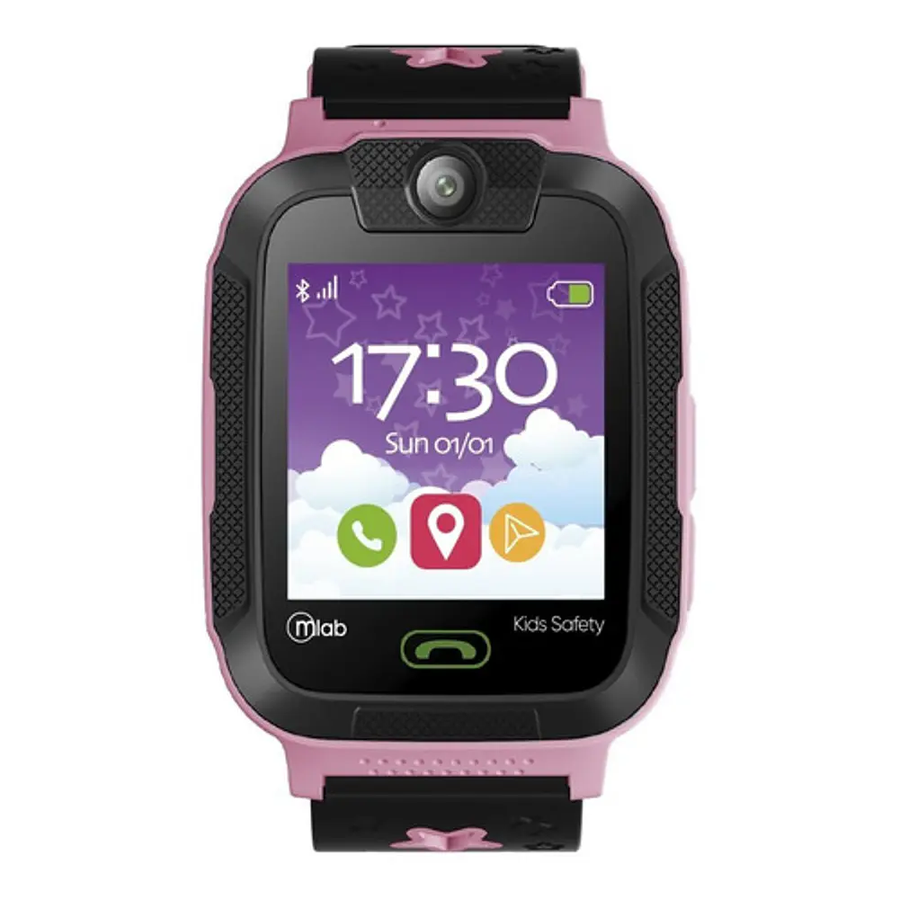 Reloj Inteligente Smartwatch Mlab Para Niños/as Rosado Gps 4