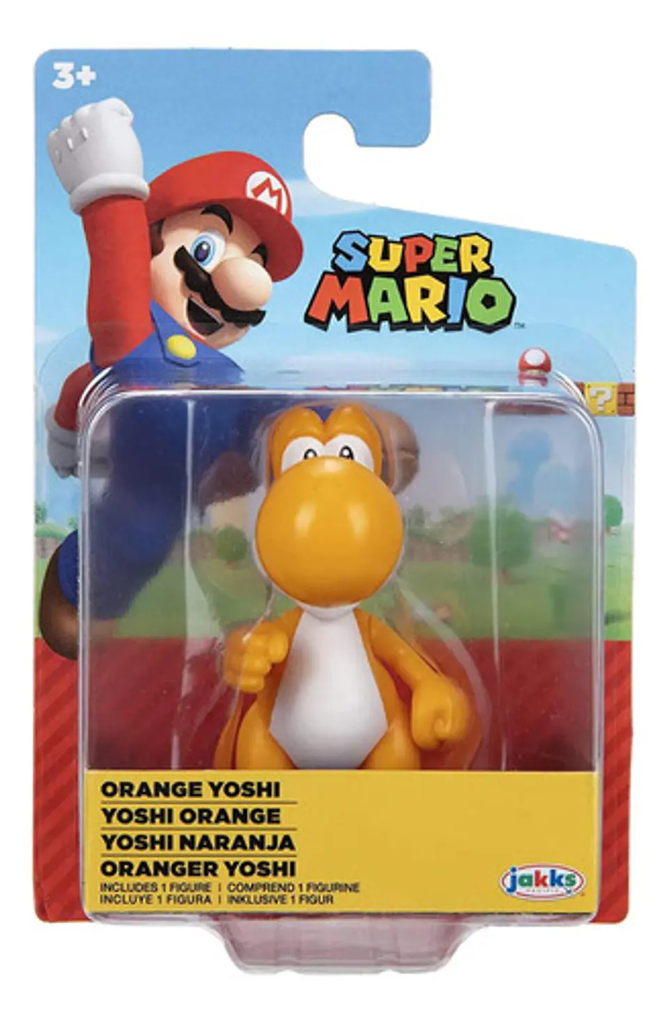 Figura Super Mario Yoshi Naranja 6cms Articulado - Ps 1