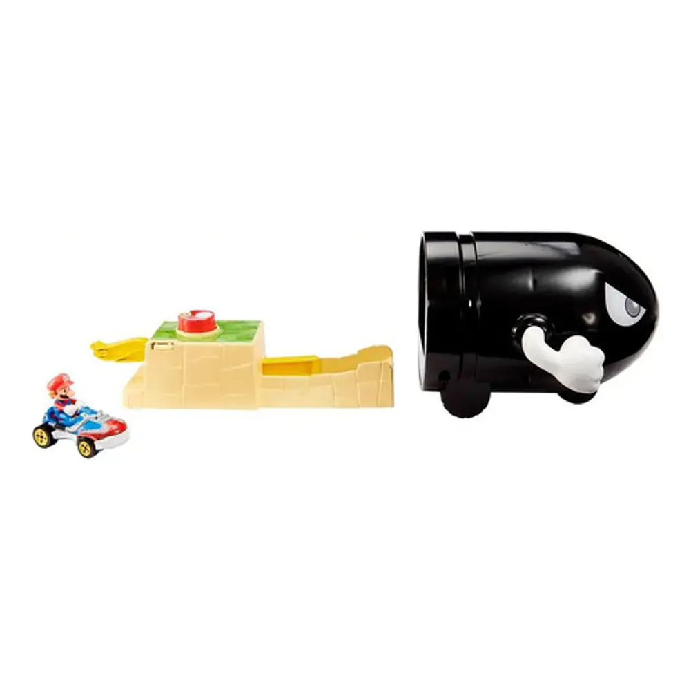 Mario Kart Lanzador Bullet Bill Hot Wheels - Ps 1