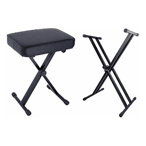 Kit Sillin Y Soporte Doble Para Teclado - Ps