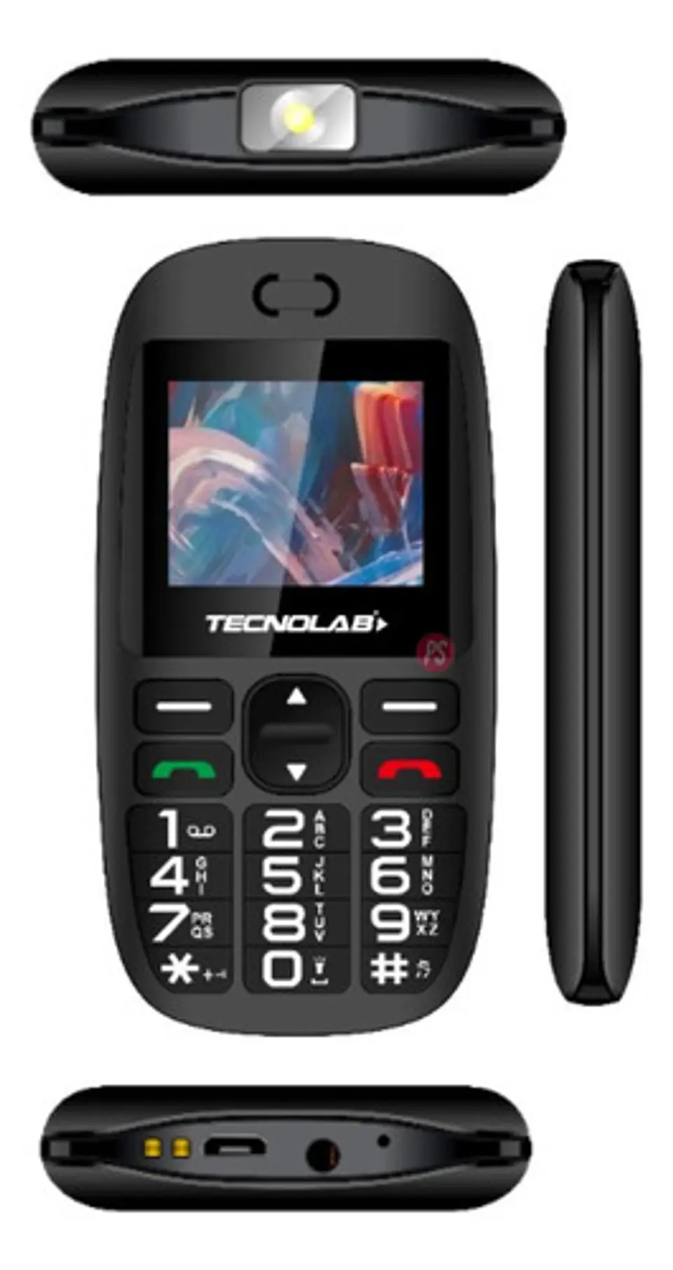 Celular Senior Dual Sim 4g Color Negro - Ps 3