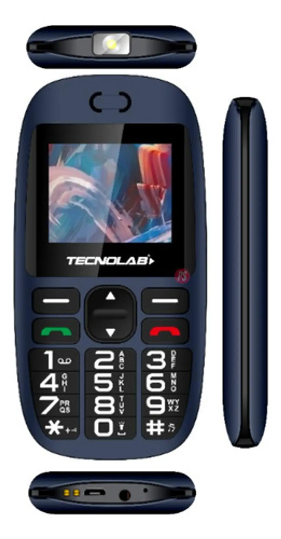 Celular Senior Dual Sim 4g Color Azul - Ps 3