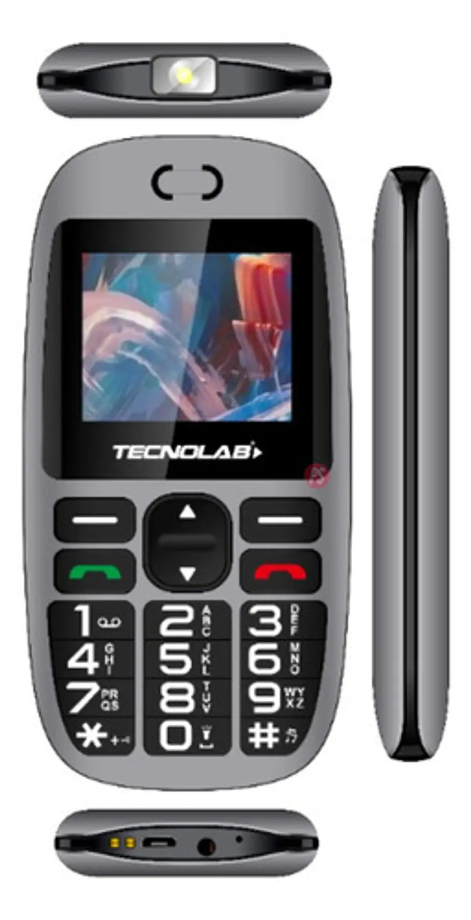Celular Senior Dual Sim 4g Color Gris - Ps 3