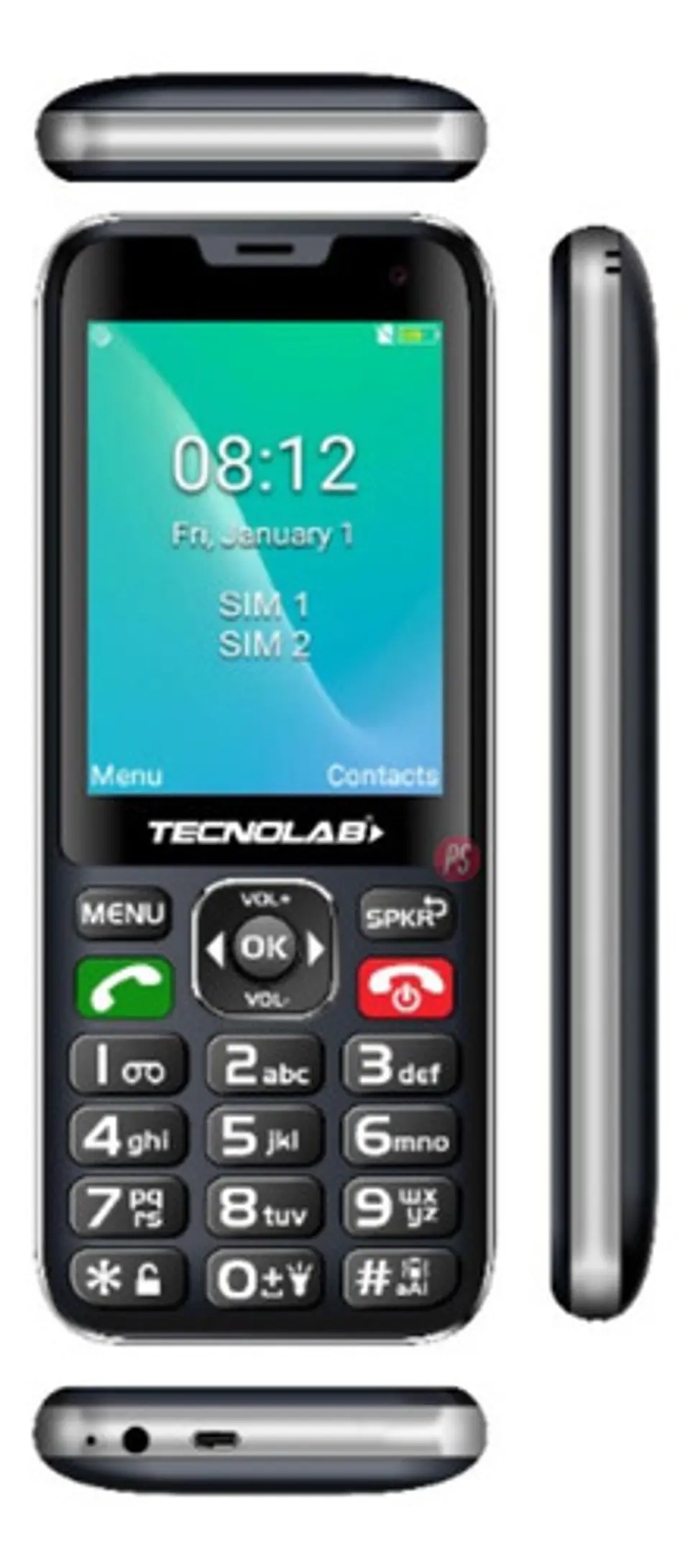 Celular Senior 4g Dual Sim Color Negro - Ps 3