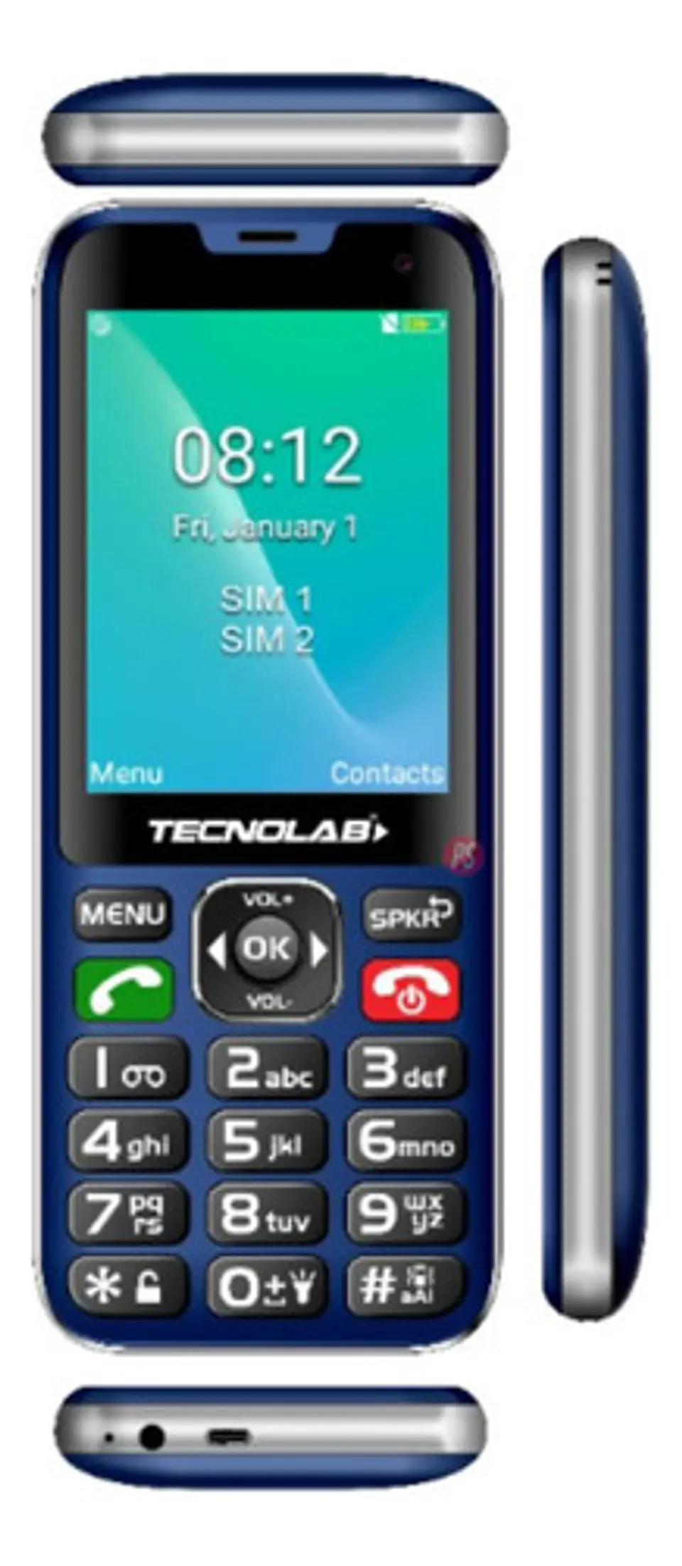 Celular Senior 4g Dual Sim Color Azul - Ps 3