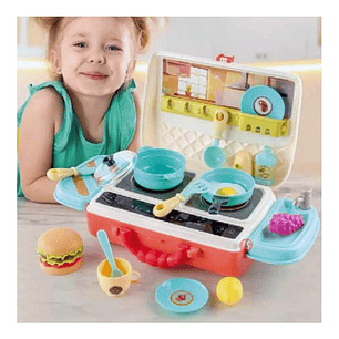 Juguete Maleta Cocina Con 28 Piezas - Ps