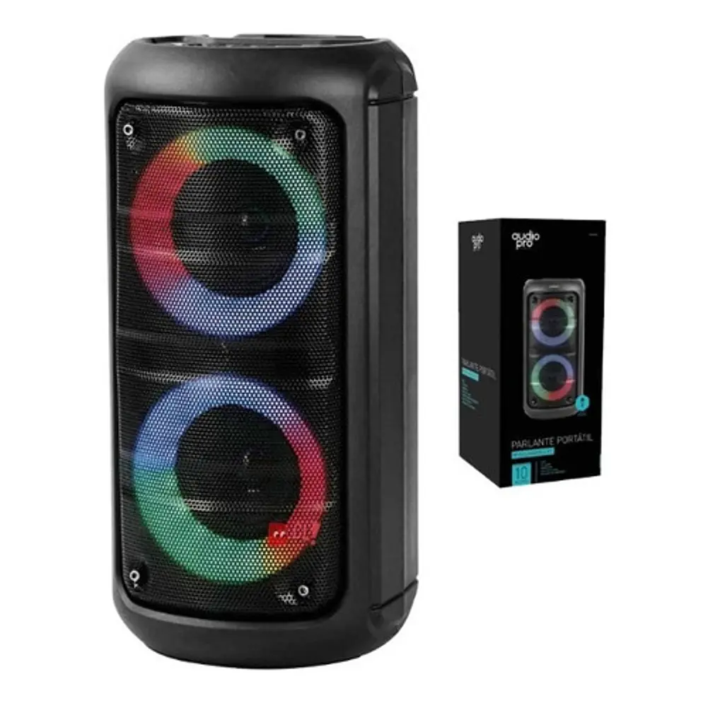Parlante Bluetooth Karaoke Con Micrófono Luz Flash 10w - Ps 2