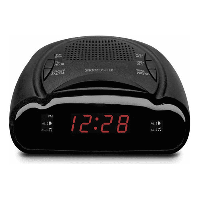 Radio Reloj Led Despertador Doble Alarma - Ps 1