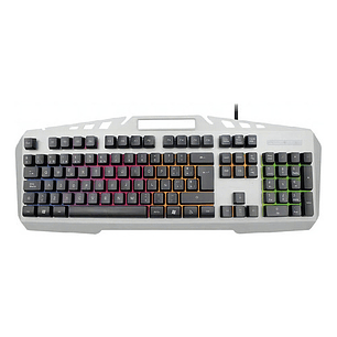 Teclado Gamer Pc Usb Retroiluminado Metálico Gris - Ps