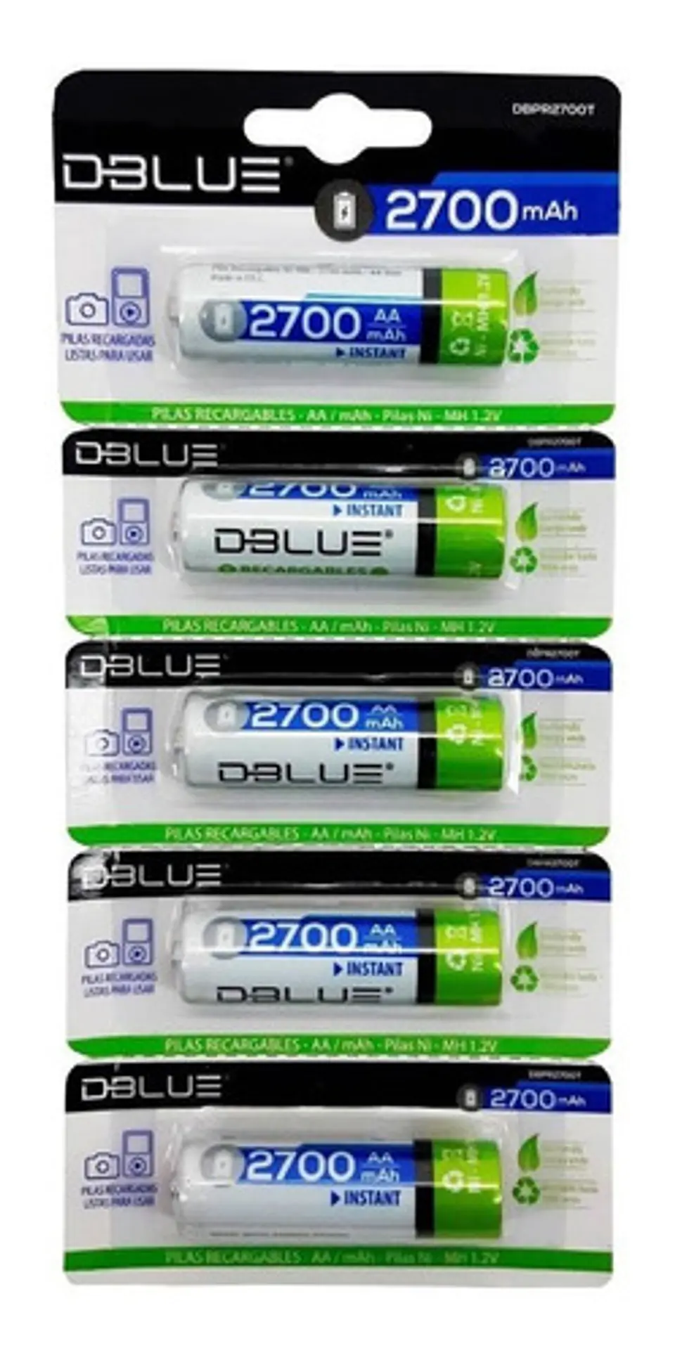 Pack 5 Pilas Recargables Aaa 1200mha - PS 2