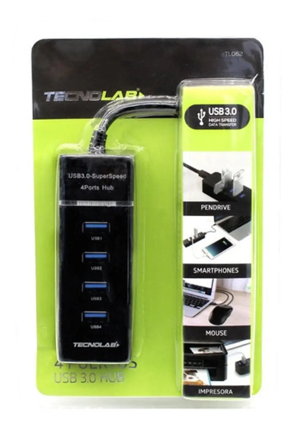 Hub Ultra Rápido Usb 4 Con Puertos 3.0 - Ps 4