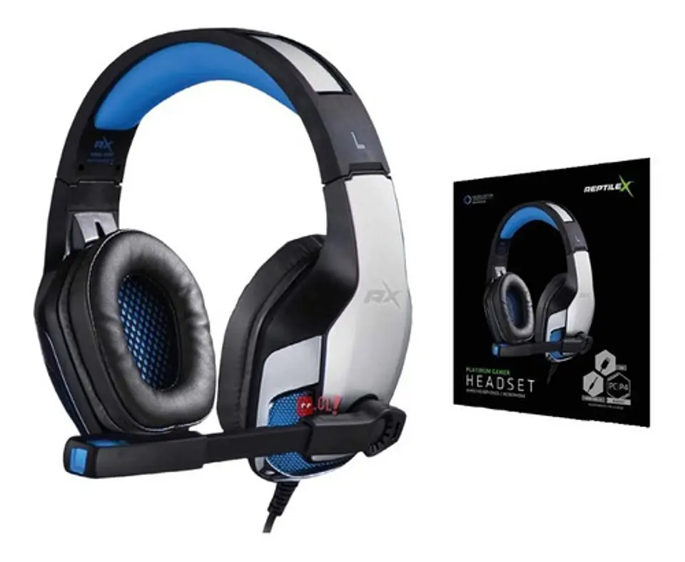 Audífonos Platinum Gamer Conector 3,5mm Y Usb Led Azul - Ps 2
