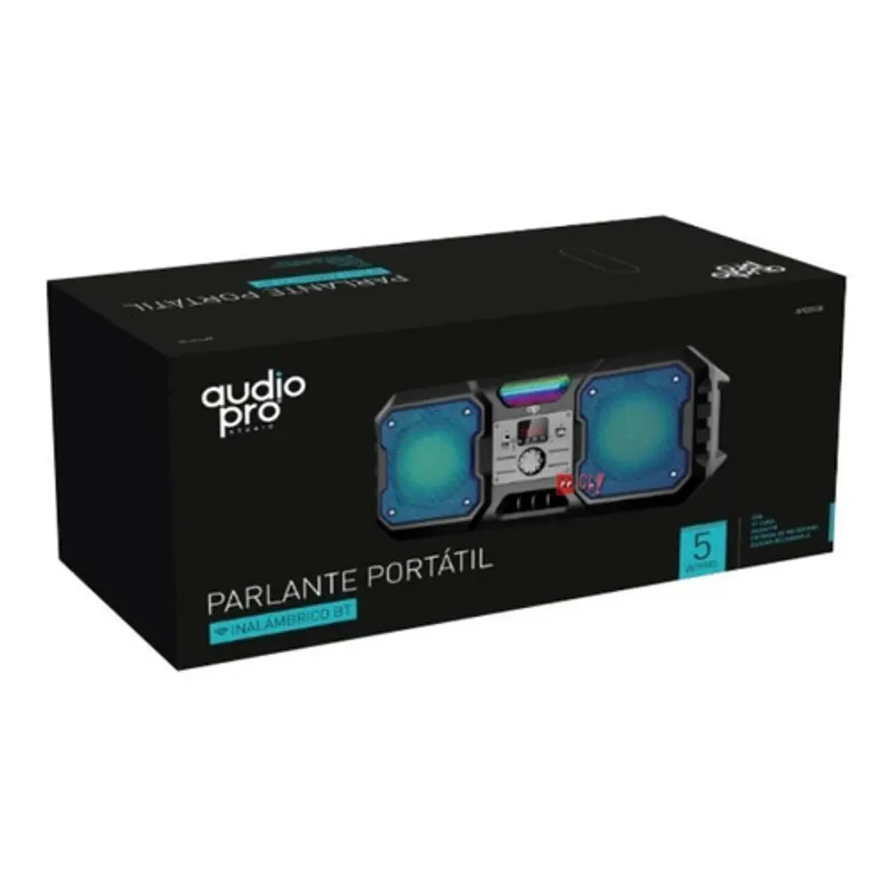Parlante Bluetooth Portátil Iluminación Led Azul 5w Rms - Ps 2