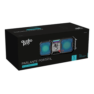 Parlante Bluetooth Portátil Iluminación Led Azul 5w Rms - Ps