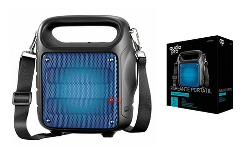 Parlante Bluetooth Con Iluminación Azul 5w Rms Portátil - Ps